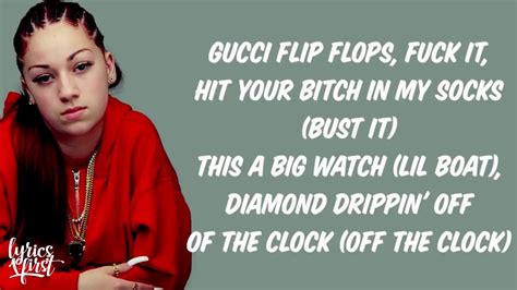 gucci filp flops traduzioone|The Meaning Behind The Song: Gucci Flip Flops by Bhad Bhabie.